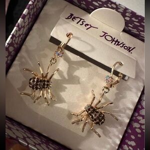 Betsey Johnson Spider Earrings